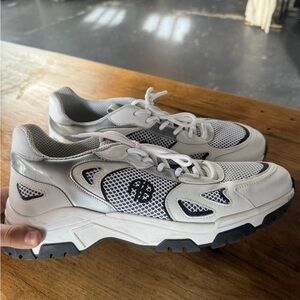 Anine Bing White and Black Athletic Sneakers